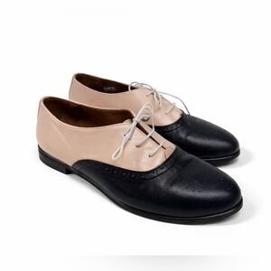 Julia Bo 38 Classic Oxford Handmade Leather 0653 peach black